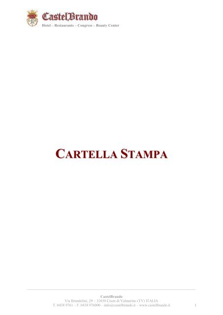 CARTELLA STAMPA - CastelBrando