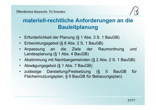 Die Bauleitplanung - Prof-rauch-tu-dresden.de