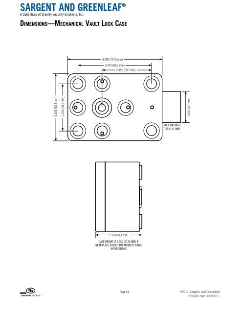 Product Catalog - Sargent and Greenleaf