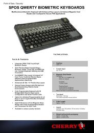 SPOS QWERTY BIOMETRIC KEYBOARDS - Cherry Corporation