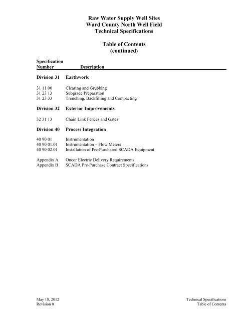 Bid Package 08 North Well Field - Garney Construction