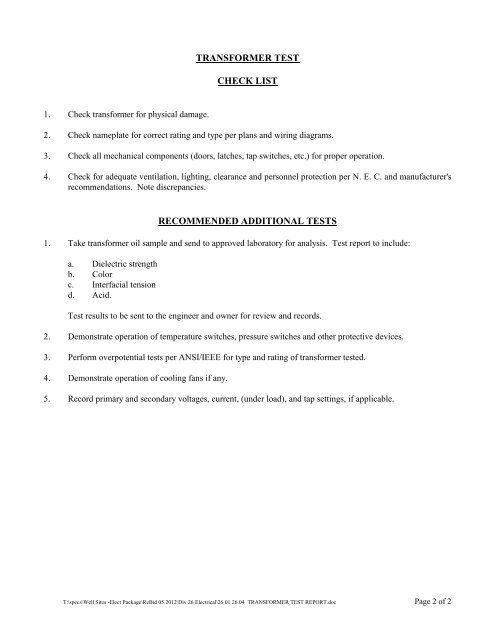 Bid Package 08 North Well Field - Garney Construction