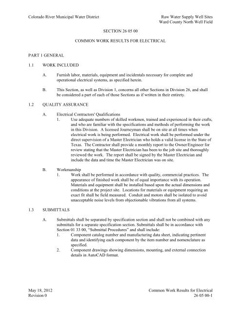 Bid Package 08 North Well Field - Garney Construction