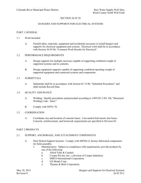 Bid Package 08 North Well Field - Garney Construction