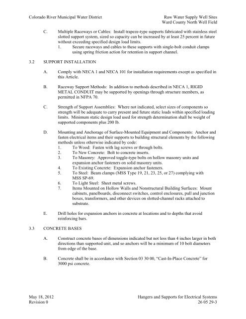 Bid Package 08 North Well Field - Garney Construction