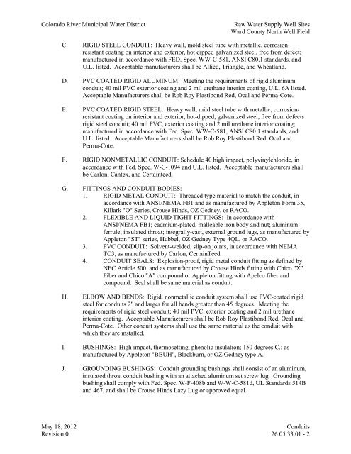 Bid Package 08 North Well Field - Garney Construction