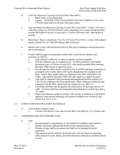 Bid Package 08 North Well Field - Garney Construction