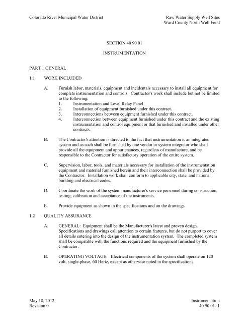 Bid Package 08 North Well Field - Garney Construction