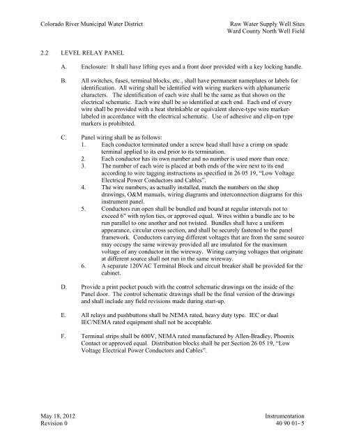 Bid Package 08 North Well Field - Garney Construction