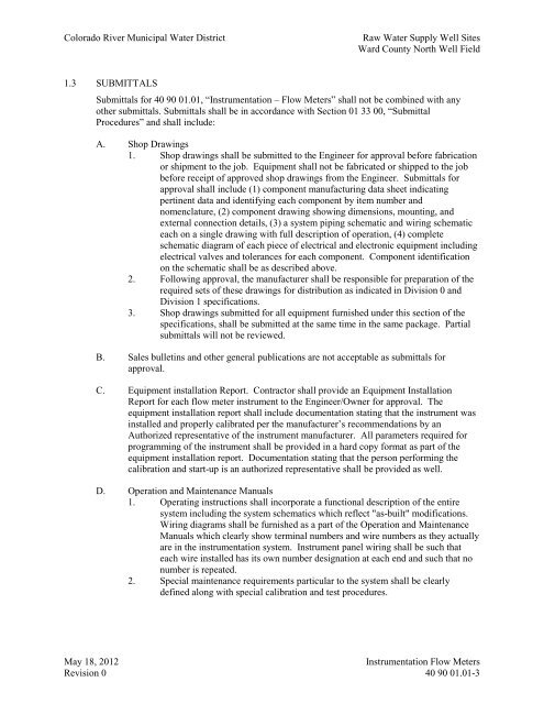 Bid Package 08 North Well Field - Garney Construction