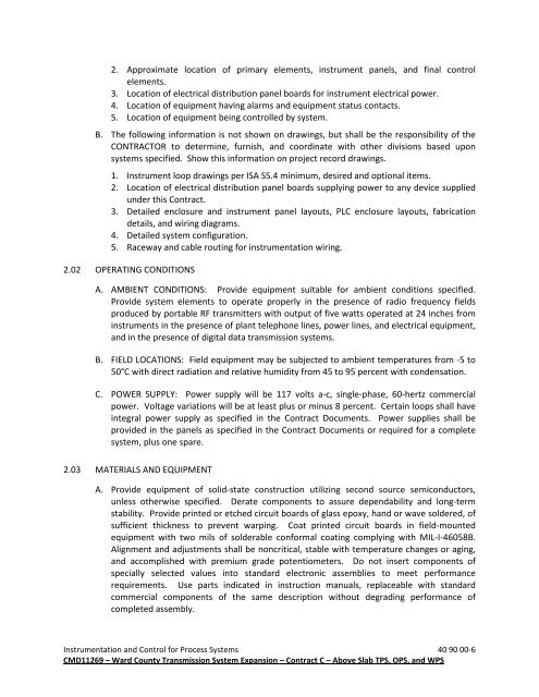 Bid Package 08 North Well Field - Garney Construction