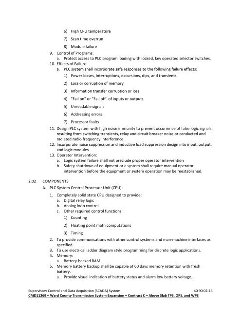 Bid Package 08 North Well Field - Garney Construction