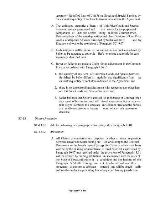 Bid Package 08 North Well Field - Garney Construction