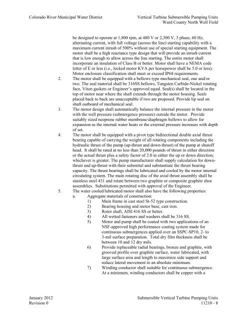 Bid Package 08 North Well Field - Garney Construction