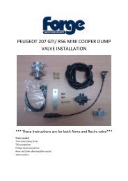 peugeot 207 gti/ r56 mini cooper dump valve ... - Forge Motorsport