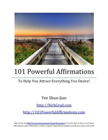 101 Powerful Affirmations - ISD Homeless Students