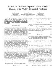 Bounds on the Error Exponent of the AWGN Channel with AWGN ...