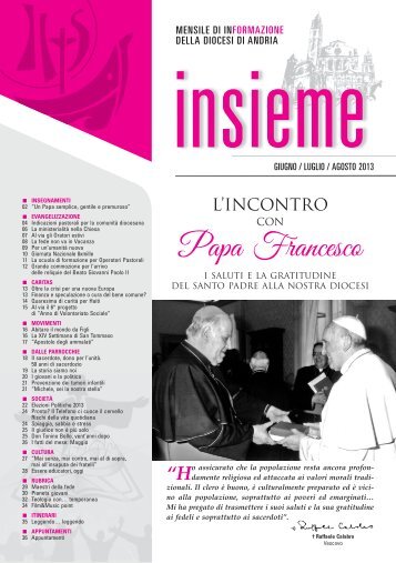 "Insieme" - Giugno/Luglio/Agosto 2013 - Diocesi di Andria