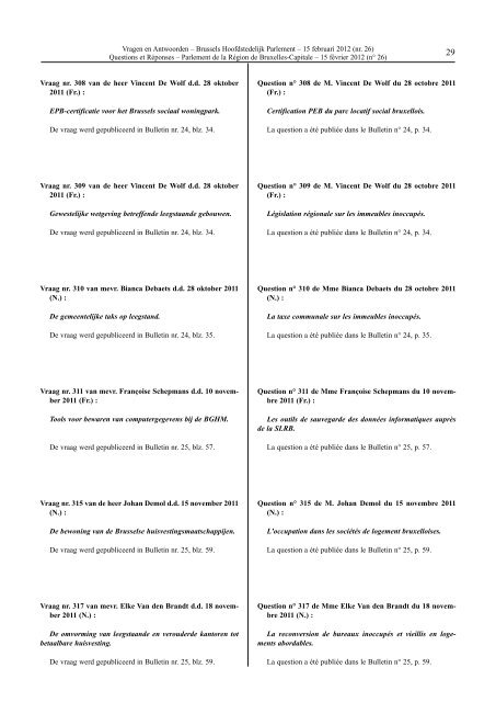 Vragen en Antwoorden - weblex.irisnet.be - Région de Bruxelles ...