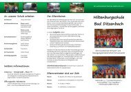 Hiltenburgschule - Eine Grundschule mit sport ... - Bad Ditzenbach