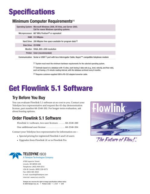 Flowlink 5 1 - Isco