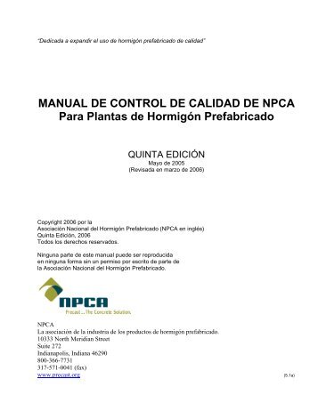 Manual Control Calidad NPCA