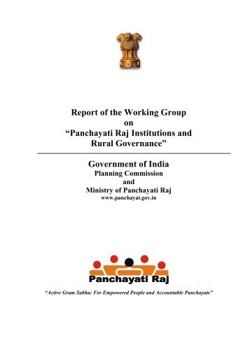 Report of the Working Group on âPanchayati Raj Institutions ... - nrcddp