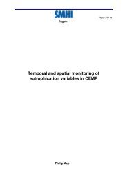 Temporal and spatial monitoring of eutrophication variables ... - SMHI