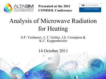 Analysis of Microwave Radiation for Heating - COMSOL.com