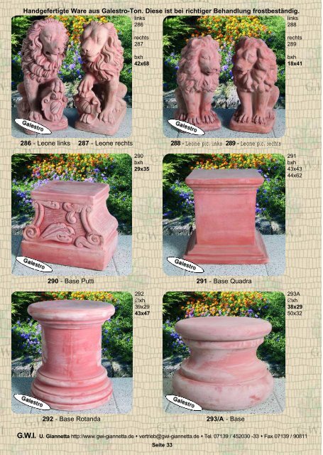 Terracotta Katalog Nr. 24 - 2011 - GWI Giannetta