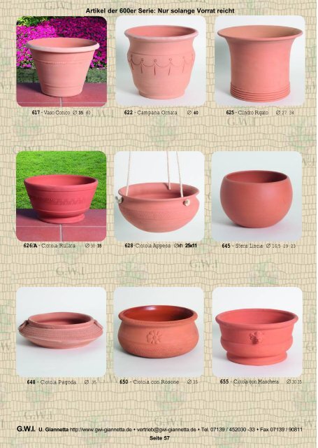 Terracotta Katalog Nr. 24 - 2011 - GWI Giannetta