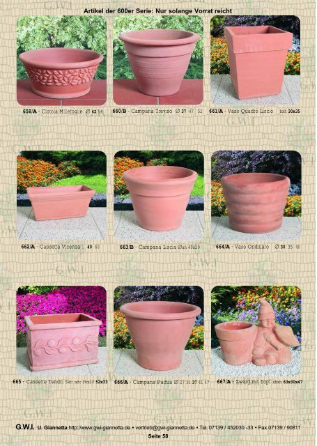 Terracotta Katalog Nr. 24 - 2011 - GWI Giannetta