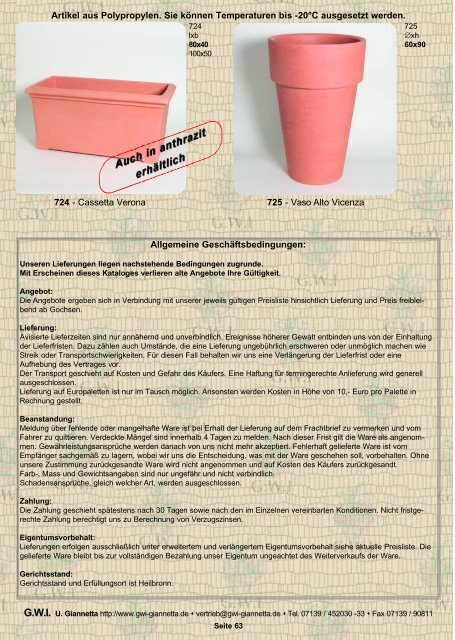 Terracotta Katalog Nr. 24 - 2011 - GWI Giannetta