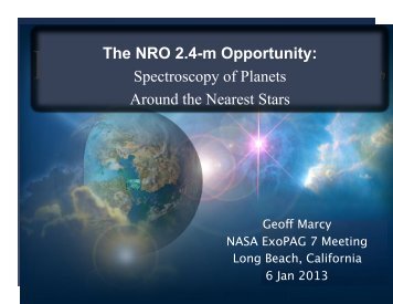 NRO: Imaging Exoplanets Within 10 pc - Exoplanet Exploration ...