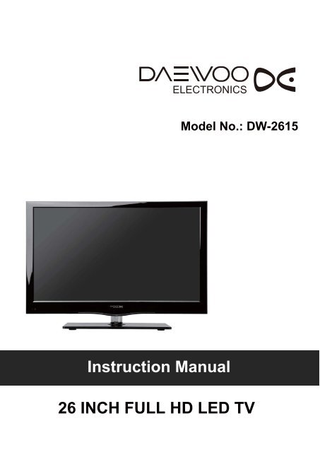Instruction Manual 26 INCH FULL HD LED TV - Index of