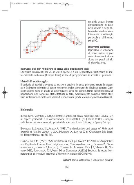 Anfibi - Ambiente in Liguria