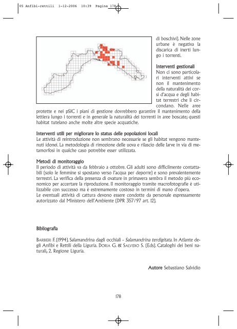 Anfibi - Ambiente in Liguria