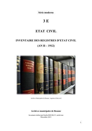 Registres d'Ã©tat-civil - Beaune