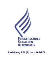 Ausbildung PPL (A) nach JAR-FCL - Fliegerschule St. Gallen