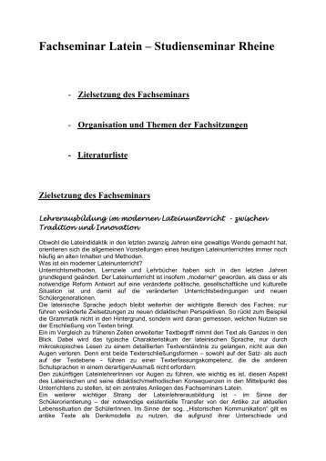 Fachseminar Latein â Studienseminar Rheine - Zfsl-rheine.nrw.de