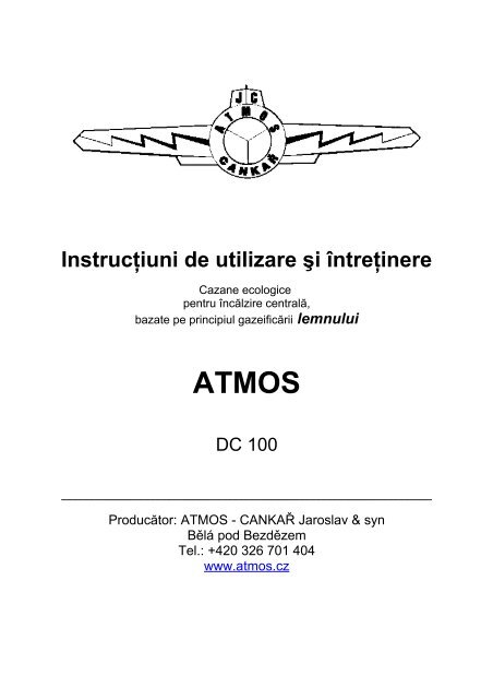 Carte tehnica cazane cu gazeificare Atmos - Dolinex
