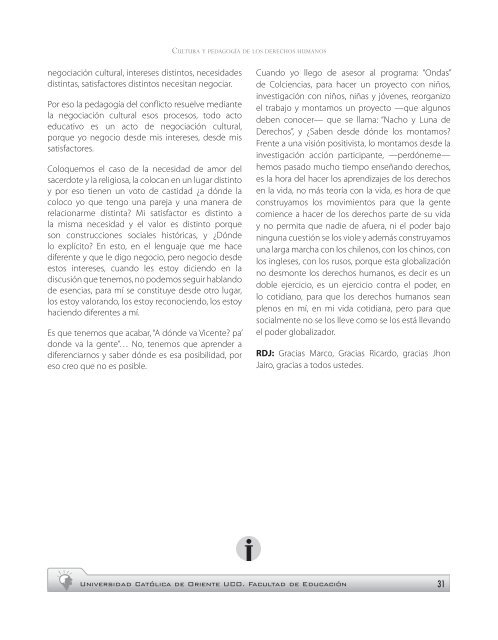 Revista Conversaciones PedagÃ³gicas 03 - UCO