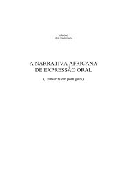 a narrativa africana de expressÃ£o oral - Centro Virtual CamÃµes