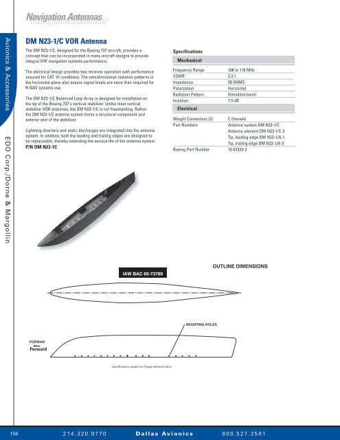 VHF Communication Antennas VHF ... - Dallas Avionics