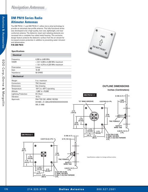 VHF Communication Antennas VHF ... - Dallas Avionics