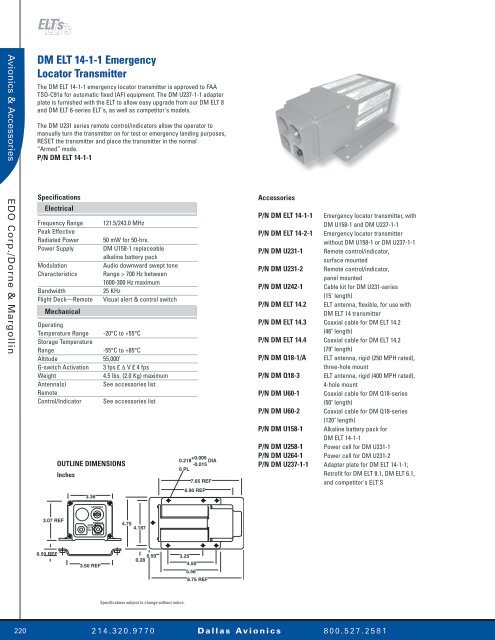 VHF Communication Antennas VHF ... - Dallas Avionics