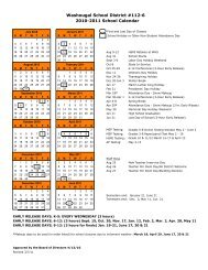 WSD Calendar 2010-11 - Washougal School District!