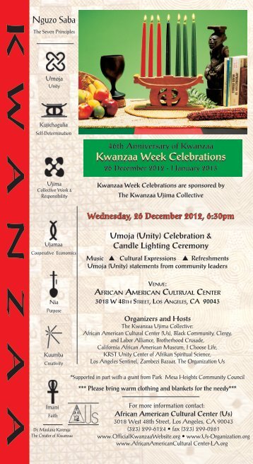 Kwanzaa Week Celebrations - The Official Kwanzaa Web Site