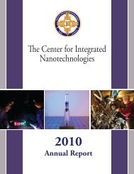 CINT Annual Report - Center for Integrated Nanotechnologies - Los ...