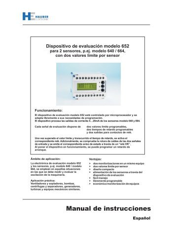 Dispositivo de evaluaciÃ³n modelo 652 - Hauber-Elektronik GmbH